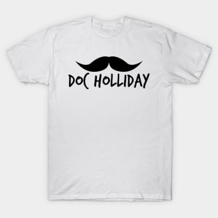 Doc Holliday Minimal Mustache T-Shirt